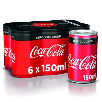 Abbildung von Coca Cola ZERO SUGAR 2x Mini Dosen 12x 150ml (3600ml) Portions