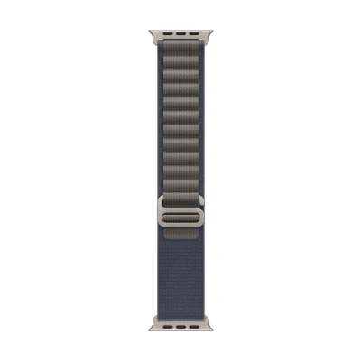 Abbildung von Apple Watch Armband Original Stoff Blau Geeignet für Series 1 9 / SE Ultra (2)