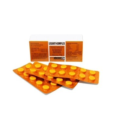 Abbildung von Selectavet LEGAVIT KOMPLEX Doppelpack 2 x 100 Tabletten Ergänzungsfuttermittel für Hunde und Katzen Kann die Leberfunktion unterstützen Förderung der Zellregeneration