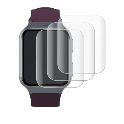 Abbildung von Savvies 4 Stück Full Screen Schutzfolie für TCL Safety Watch MT43AX Cover Displayschutz Folie [3D Curved, Transparent, Anti Fingerabdruck]