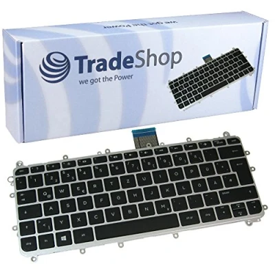 Abbildung von Original Tastatur mit silbernem Rahmen QWERTZ Deutsch für HP Pavilion x360 11 N N000 n000es n001xx n001xx11 n077eg n073 (Deutsches Tastaturlayout)