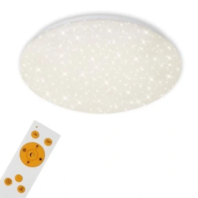 Abbildung von Briloner Leuchten LED Deckenleuchte 3367216 VERB, fest integriert, Kaltweiß, Neutralweiß, Warmweiß, Sternenhimmel, 38x6,5cm, Weiß, 23W, Wohnzimmer, Schlafzimmer, Küche