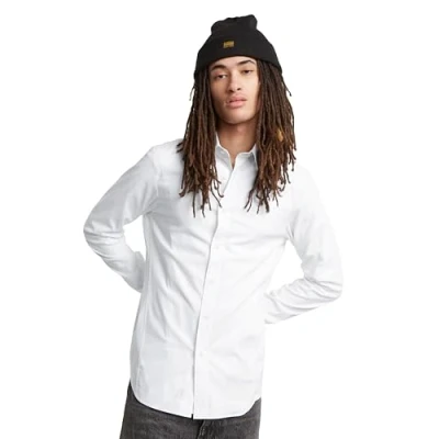 Abbildung von G STAR Uniform SLIM Businesshemd, Herren, Größe: Small, White