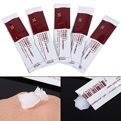 Abbildung von Tattoo Aftercare Cream, 100 Stück Scar Repair Gel Salbe, Care Balm Feuchtigkeitscreme mit Vitamin A &amp; D für eine schnellere Heilung der Haut Anti Microblading