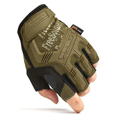 Abbildung von FREE SOLDIER Outdoor Handschuhe Vollfinger Taktische Herren Motorradhandschuhe mit gepolstertem für Fahrrad Airsoft Militär Paintball und andere Aktivitäten (Braun, XL)