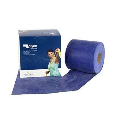Abbildung von Rolyan Energizing Übungsbänder latexfrei, 50m, Blau Extra Heavy, Gummiband für Oberkörper, Unterkörper, und Core Übung, Physiotherapie, Pilates, Start Workouts &amp; Rehab, Fitness Band