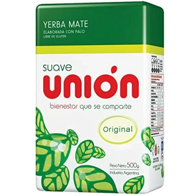 Abbildung von Union Suave Yerba Mate Tradicional Original 500g Tee aus Argentinien die Reifezeit beträgt 12 Monate Detox und Energie Getränk