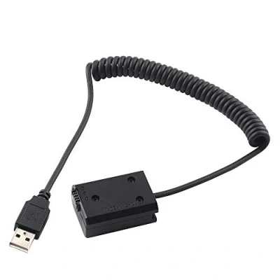 Abbildung von Fotga 5V 2A USB Netzteil Federkabel zum Decodierter NP FW50 Dummy Akku für Sony spiegellose Kamera A7 A7R A7S A7II A7RII A7SII A6000 / A6100 A6300 A6400 A6500 Batterie Power Bank