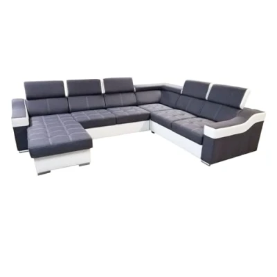 Abbildung von All4All Ecksofa mit Schlaffunktion Geri Pano XXL Sofa Bettkasten Schlafsofa 318 cm x 250 Wohnlandschaft U Form Farbe wählbar Gewebe Kunstleder Seite Links Modern 19