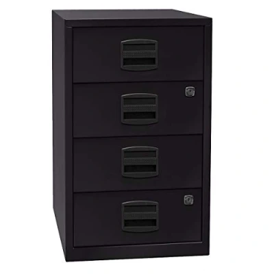 Abbildung von Bisley Home Beistellschrank PFA, 4 Universalschubladen, Metall, 633 Schwarz, 40 x 41.3 67.2 cm