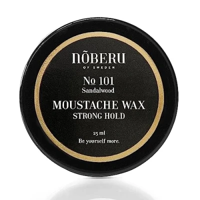 Abbildung von Nõberu of Sweden Moustache Wax Strong Hold Sandalwood 25 ml