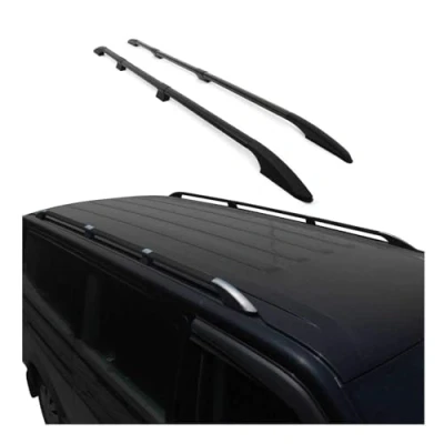 Abbildung von OMAC Dachreling Dachträger kompatibel mit VW Caddy Maxi 3 2003 2015 L2 Langer RS Alu Schwarz