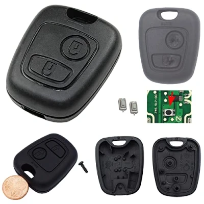 Abbildung von Peugeot Autoschlüssel Gehäuse 106 107 206 207 306 307 Boxer EXPERT + 2X Taster Mikrotaster Neu