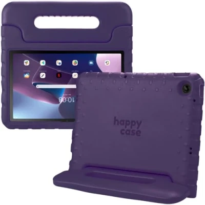 Abbildung von HappyCase Kinder Tablet Hülle Geeignet für Lenovo Tab M10 Plus Gen 3 (10.6) Kinderfreundliche Schutzhülle Kinderhülle mit Griff und Ständer Lila