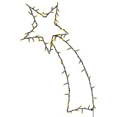 Abbildung von vidaXL Weihnachtsbeleuchtung Sternschnuppen Silhouette 80 LEDs, Lichterkette, Weihnachtslichterkette, hängende Weihnachtsdekoration, LED Lichterkette
