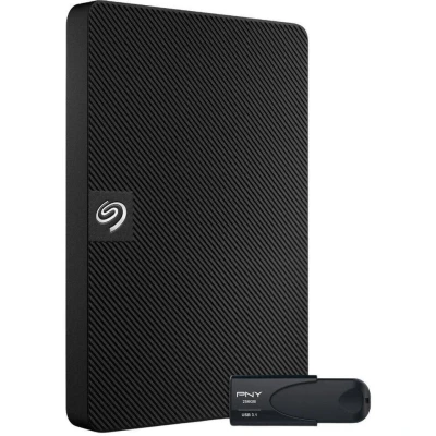 Abbildung von Seagate Expansion Portable 4TB HDD + PNY Attache 4 256GB USB Stick Bundle externe Festplatte