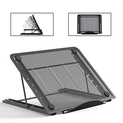 Abbildung von Voarge Laptop Ständer, Notebook Ständer mit Verstellbar Multi Winkel Laptopständer, Faltbar rostfreier Stahl Tablet Halterung, für iPad Air/Mini/MacBook(10 inch 15 inch)