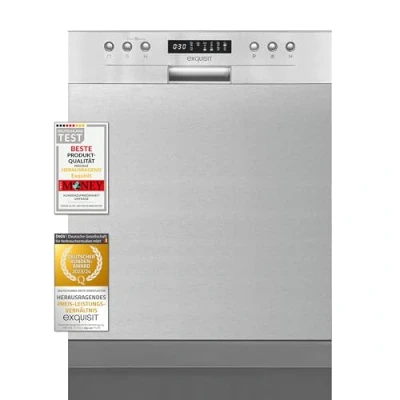 Abbildung von exquisit teilintegrierbarer Geschirrspüler &quot;EGSP9414 EF 030D inox&quot;, EGSP9414 inox, 14 Maßgedecke
