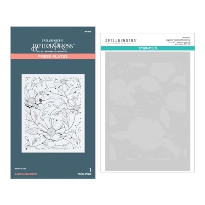 Abbildung von Spellbinders Cosmos Backdrop BetterPress and Stencil Bundle (BD 0822)