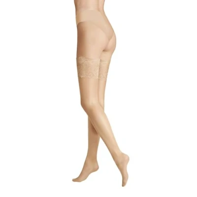 Abbildung von Hudson Damen Halterlose Strümpfe Glamour 20 Doppelsilikonstreifen DEN Teint 0010 L