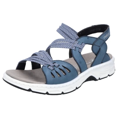 Abbildung von Rieker Trekkingsandale, Damen, Größe: 38, Blau Schuhe