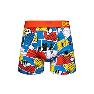 Abbildung von Dedoles Boxershorts Herren &amp; Jungen Unterwäsche Trunks Baumwolle lustige Designs Dinosaurier Hamster Spiele Maulwurf Geschenk, Farbe Mehrfarbig, Motiv Bunte Comics Unterhose, Gr. S