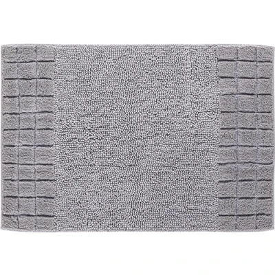 Abbildung von Linea Due Badvorleger, wendbar, sehr weich, saugfähig und rutschfest, Baumwolle, 60 x 90 cm, silberfarben, b4115 014207002