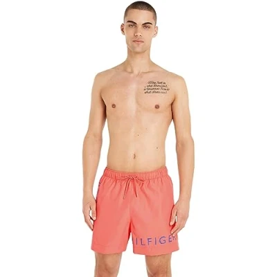 Abbildung von Tommy Hilfiger Herren Badehose Mittellang, Orange (Peach Dusk), M