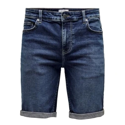 Abbildung von Only &amp; Sons MID Waist Jeans Shorts, Herren, Größe: Large, Hellblau