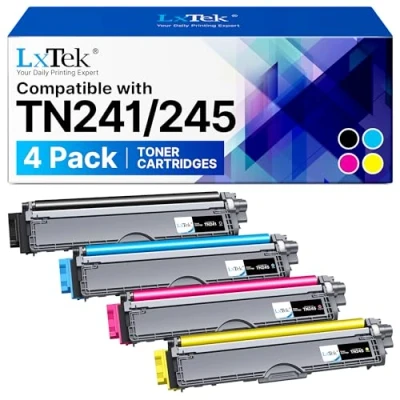 Abbildung von LxTek TN241 TN245 Toner Kompatibel für Brother TN 241 245 MFC 9332CDW 9142CDN DCP 9022CDW HL 3142CW 3152CDW (4er Pack)