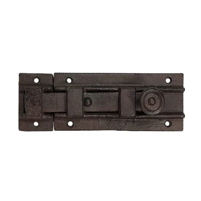 Abbildung von zeitzone Rustikaler Türriegel Schlossriegel Schieberiegel Gusseisen Antik Braun 20cm