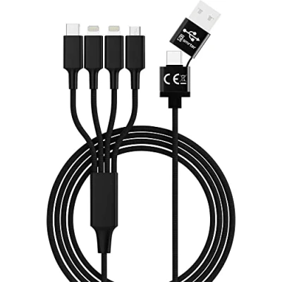 Abbildung von Smrter USB Ladekabel A Stecker, C® Apple Lightning S Kabel, (1.20 cm)