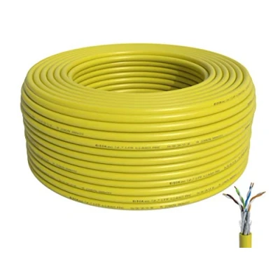 Abbildung von BIGtec Verlegekabel CAT 7 Netzwerkkabel LAN Kabel 150m CAT7 PiMF S/FTP halogenfrei BauPVO Eca POE gelb Ethernet Netzwerk Installationskabel Datenkabel CAT.7