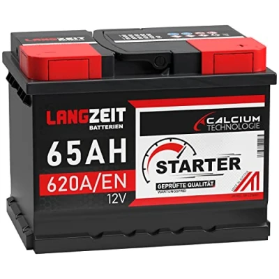 Abbildung von LANGZEIT Starter Serie 12V 44Ah 105Ah Autobatterie Starterbatterie, KFZ PKW Batterie (65Ah)