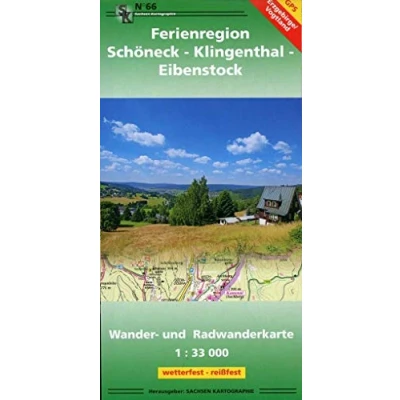 Abbildung von Ferienregion Schöneck Klingenthal Eibenstock: Wander und Radwanderkarte mit Reitwegen 1:33 000 GPS fähig, wetterfest, reißfest