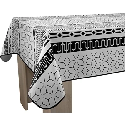 Abbildung von Le linge de Jules Tischdecke, schmutzabweisend, Graphic, rechteckig, 150 x 240 cm