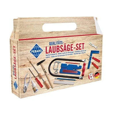 Abbildung von Pebaro Kinder Werkzeug Set Laubsägeset: Kunststoffbrettchen + Drillbohrer Werkzeug, 925P