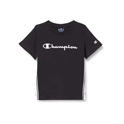 Abbildung von Champion Jungen Legacy American Side Tape S/S T Shirt, Schwarz, 11 12 Jahre