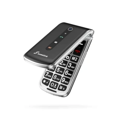 Abbildung von SweetLink F1 Seniorenhandy ohne Vertrag, Klapphandy Senioren Handy Mobiltelefon mit Großen Tasten, 1000 mAh Akku, FM Radio, 2,4 Zoll Display, Dual SIM Handy, 5 SOS Notruftaste für