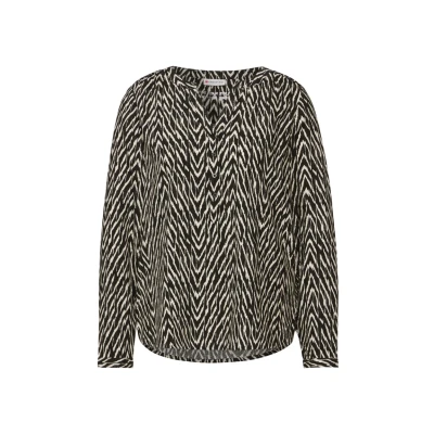 Abbildung von Street One Gemusterte Bluse, Damen, Größe: 38, Schwarz