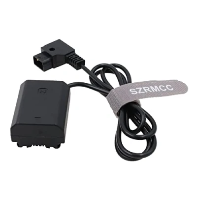 Abbildung von SZRMCC NP FZ100 DC Koppler Dummy Akku auf D Tap, 2 poliges Stromkabel für Sony A9 A7III A7RIII A7RIV A7SIII Kamera