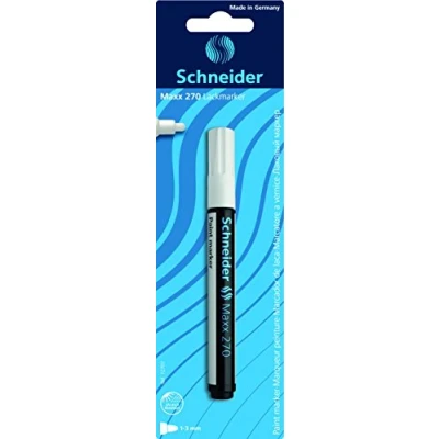 Abbildung von 5 x Schneider Lackmarker Maxx 270 1 3 mm weiß Blisterkarte