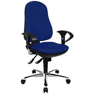 Abbildung von Topstar Bürostuhl Support SY inkl. höhenverstellbare Armlehnen blau