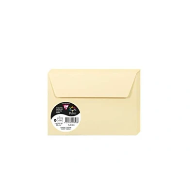 Abbildung von Clairefontaine 5846C Packung mit 20 Umschläge Pollen, Format C6, 114 x 162mm, 120g, ideal für Ihre Einladungen und Korrespondenz, Beige, 1 Pack