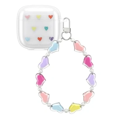 Abbildung von kwmobile Hülle kompatibel mit Huawei FreeBuds SE2 Case Schlaufe TPU Silikon Schutzhülle Cover Kopfhörer Transparent Mehrfarbig