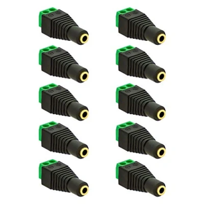 Abbildung von 10x Klinken Buchse 3,5mm Adapter &gt; Terminal Block 2 Pin Schraub Klemmen Vergoldet
