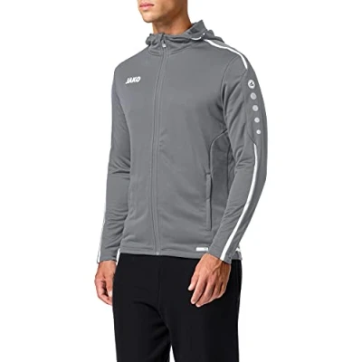 Abbildung von JAKO Herren Trainingsanzug Polyester Striker 2.0 mit Kapuze, steingrau/weiß, 4XL, M9419