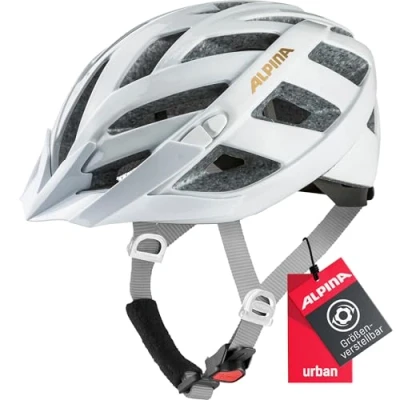 Abbildung von ALPINA PANOMA CLASSIC Leichter, Optimal Belüfteter Touren Fahrradhelm Mit Optionalen LED Licht Für Erwachsene, white prosecco gloss, 56 59 cm