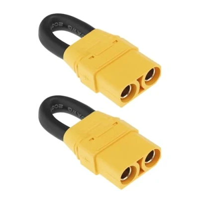 Abbildung von ECSiNG 2 stücke XT90 ESC weiblich Kurzschluss verbinder binden stecker Loop doppelkreis zu einzelner Kreis für rc lipo Batterie FPV