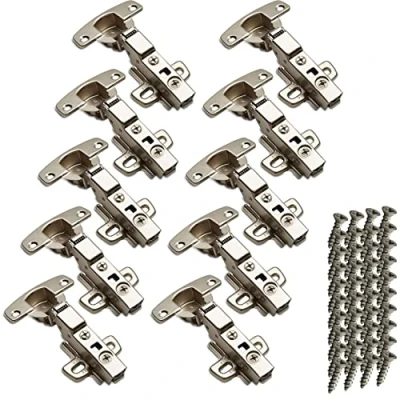 Abbildung von SOTECH 10 Stück Hettich Sensys Topfbänder 8645i TH52 110 Grad Mittelanschlag Höhe (Distanz) 1,5 mm mit Selbstschluss Dämpfung inkl M4x16mm Schrauben für Küchenschrank Scharniere Halb Vorliegend